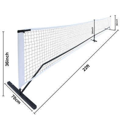 Portable Splicing Pickleball Net System 5 Strands PE Net 6.7x0.90m Size